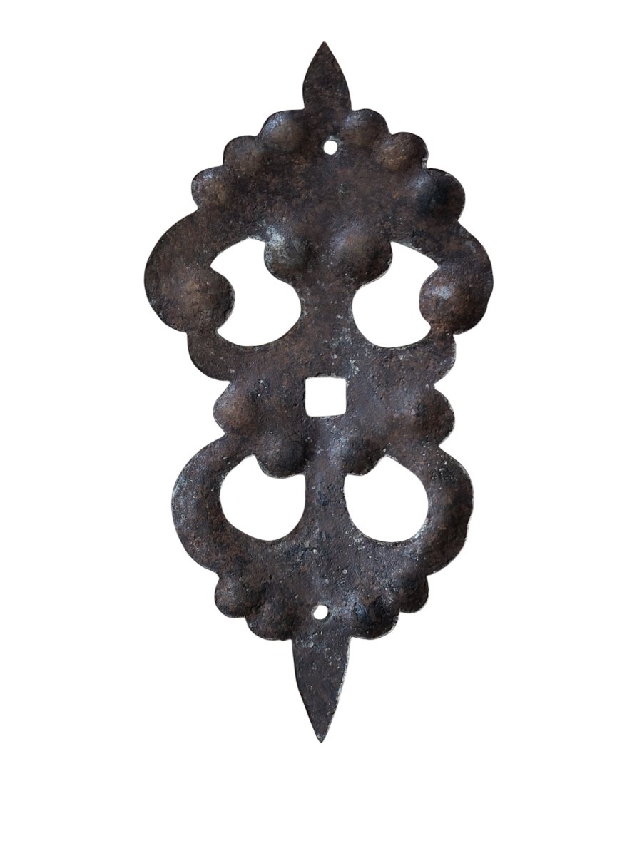 Small Wright Iron Knob With Amazing Plate-photo-3