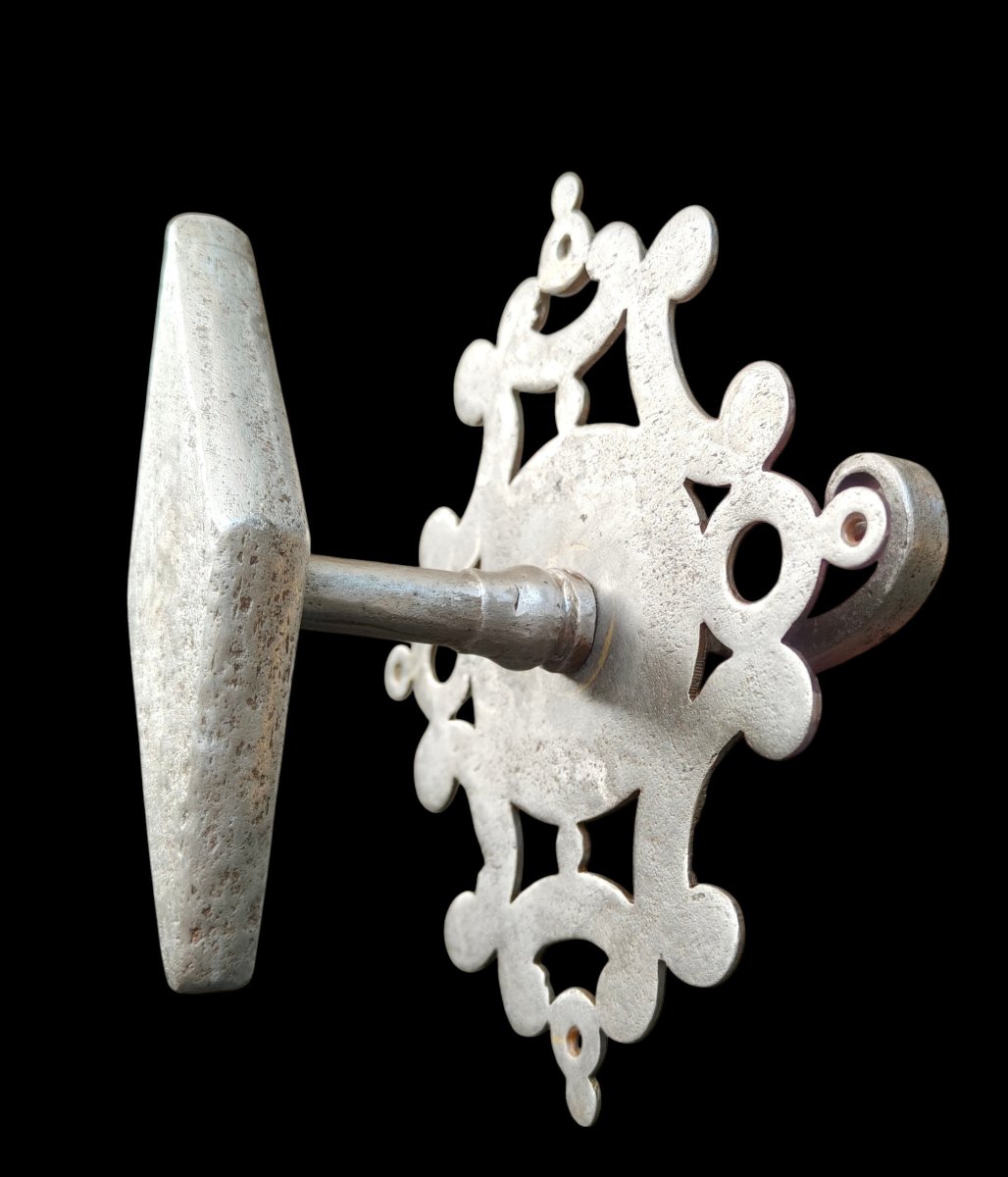 Wrought-iron Door Handle, Second Half Of The 18th Century-photo-2
