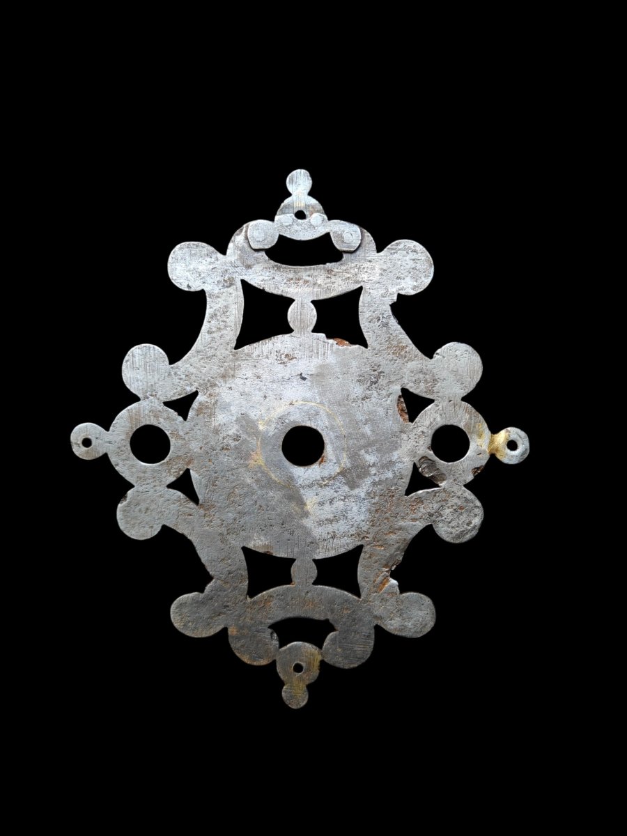 Poignée de porte en fer forgé avec belle platine-photo-6