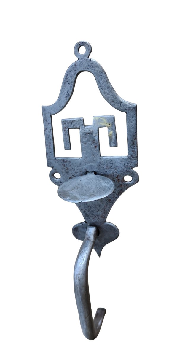 Louis XVI-period Wrought-iron Door Handle With Latch-photo-2