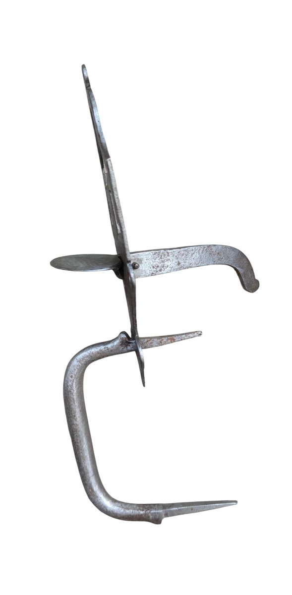 Louis XVI-period Wrought-iron Door Handle With Latch-photo-1