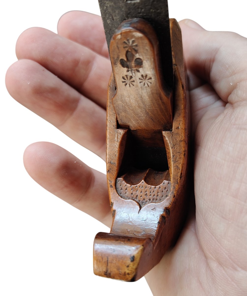 Rare rabot en buis de fabricant de violon  XIXe siècle collection Hénin-photo-1