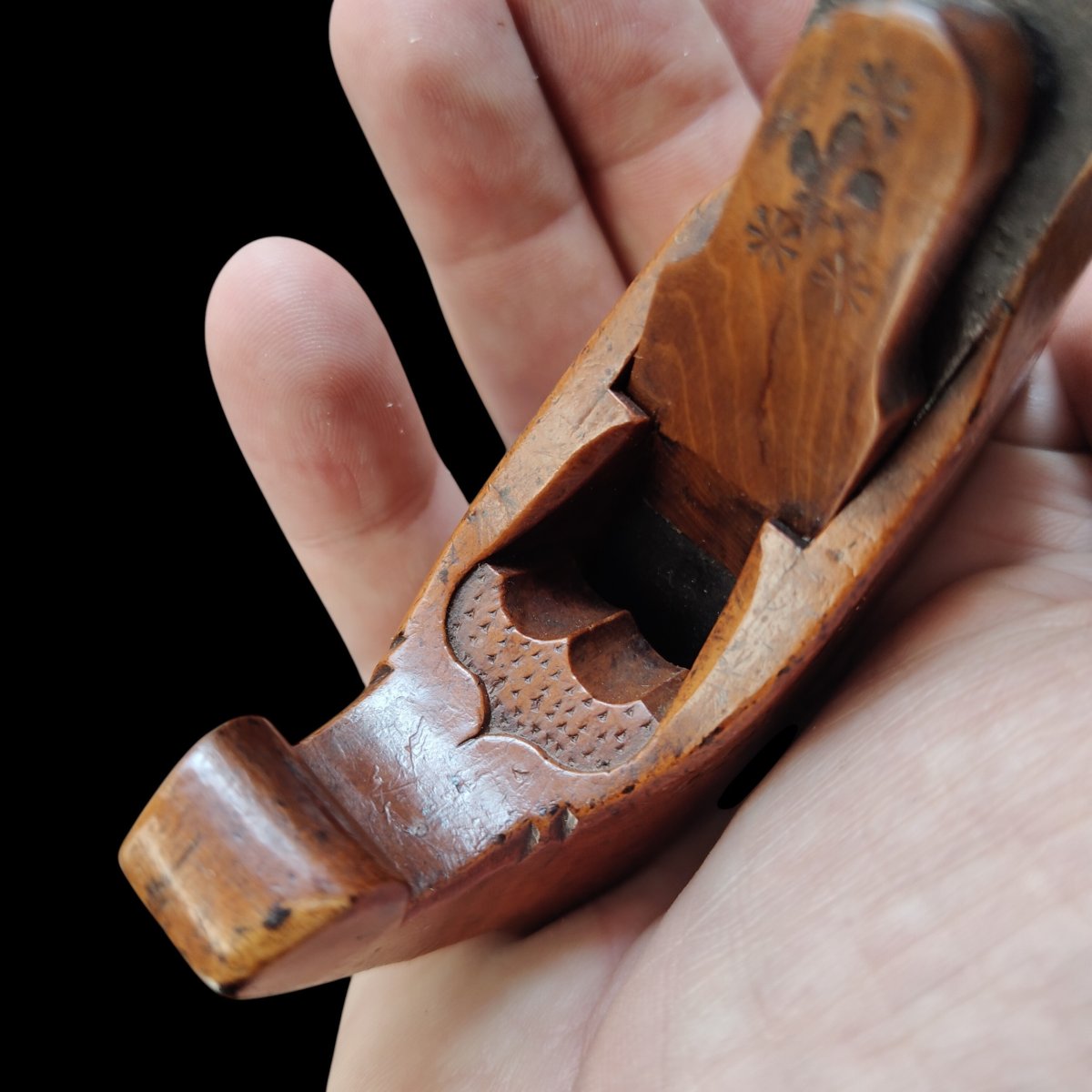 Rare rabot en buis de fabricant de violon  XIXe siècle collection Hénin-photo-2
