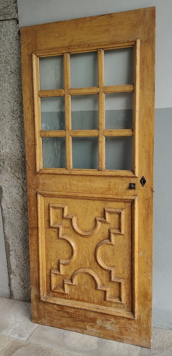 Piedmontese Baroque Door, Lacquered With Blown Glass-photo-2