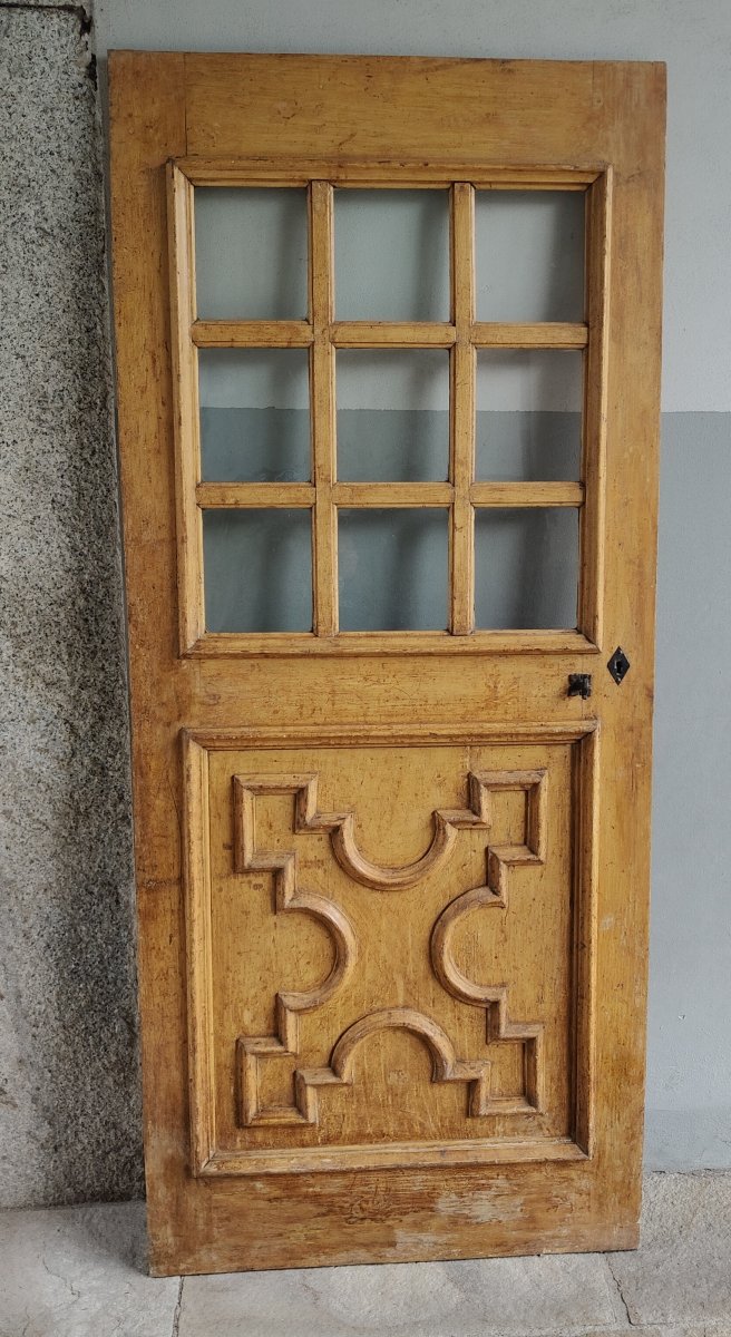 Piedmontese Baroque Door, Lacquered With Blown Glass-photo-4