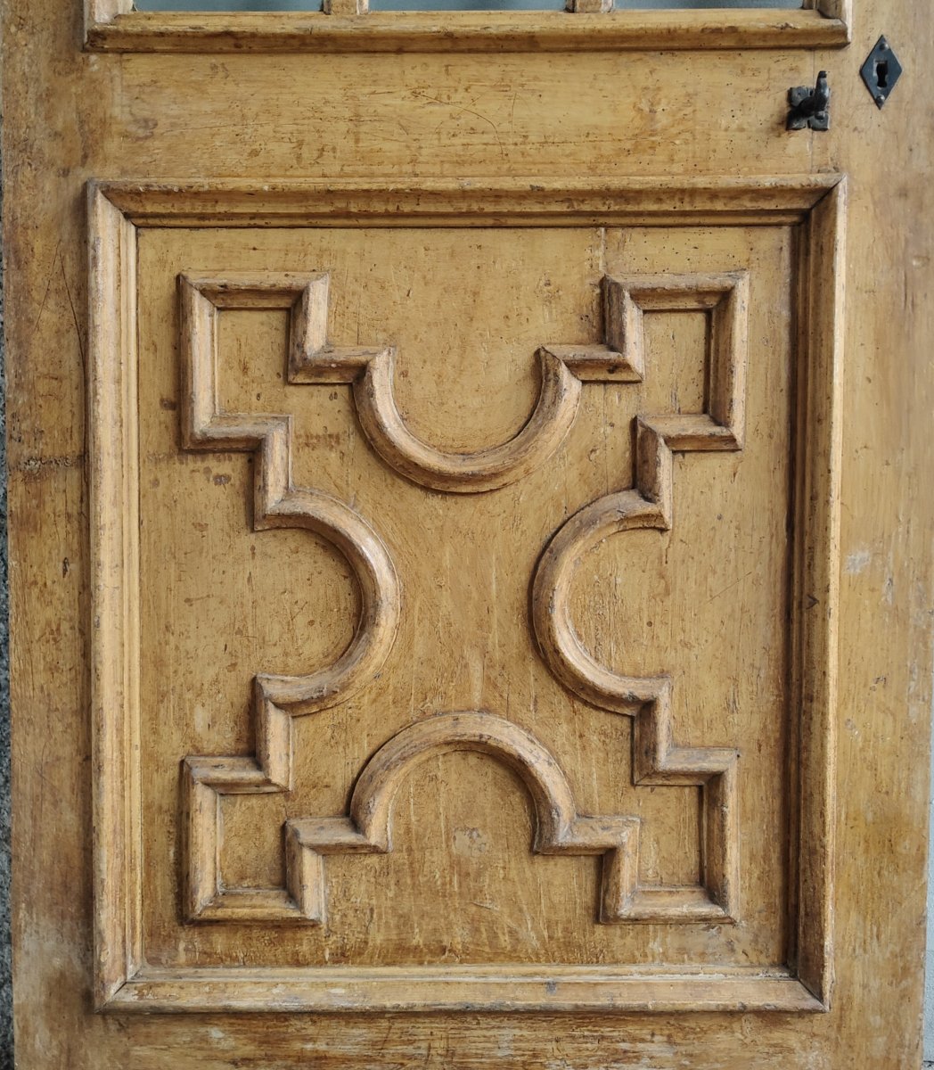 Piedmontese Baroque Door, Lacquered With Blown Glass-photo-1