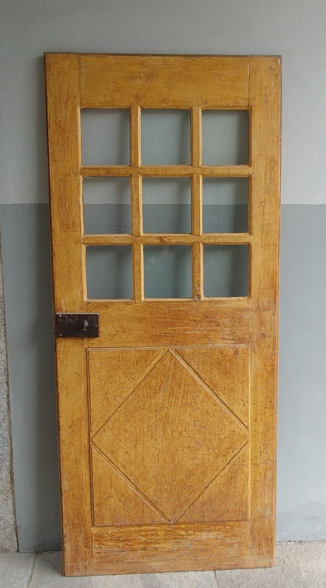 Piedmontese Baroque Door, Lacquered With Blown Glass-photo-2