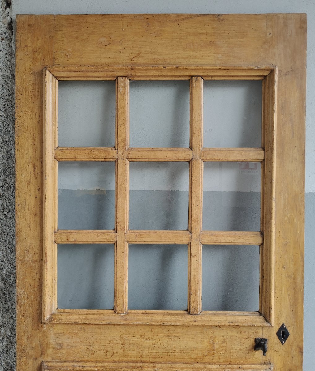 Piedmontese Baroque Door, Lacquered With Blown Glass-photo-5