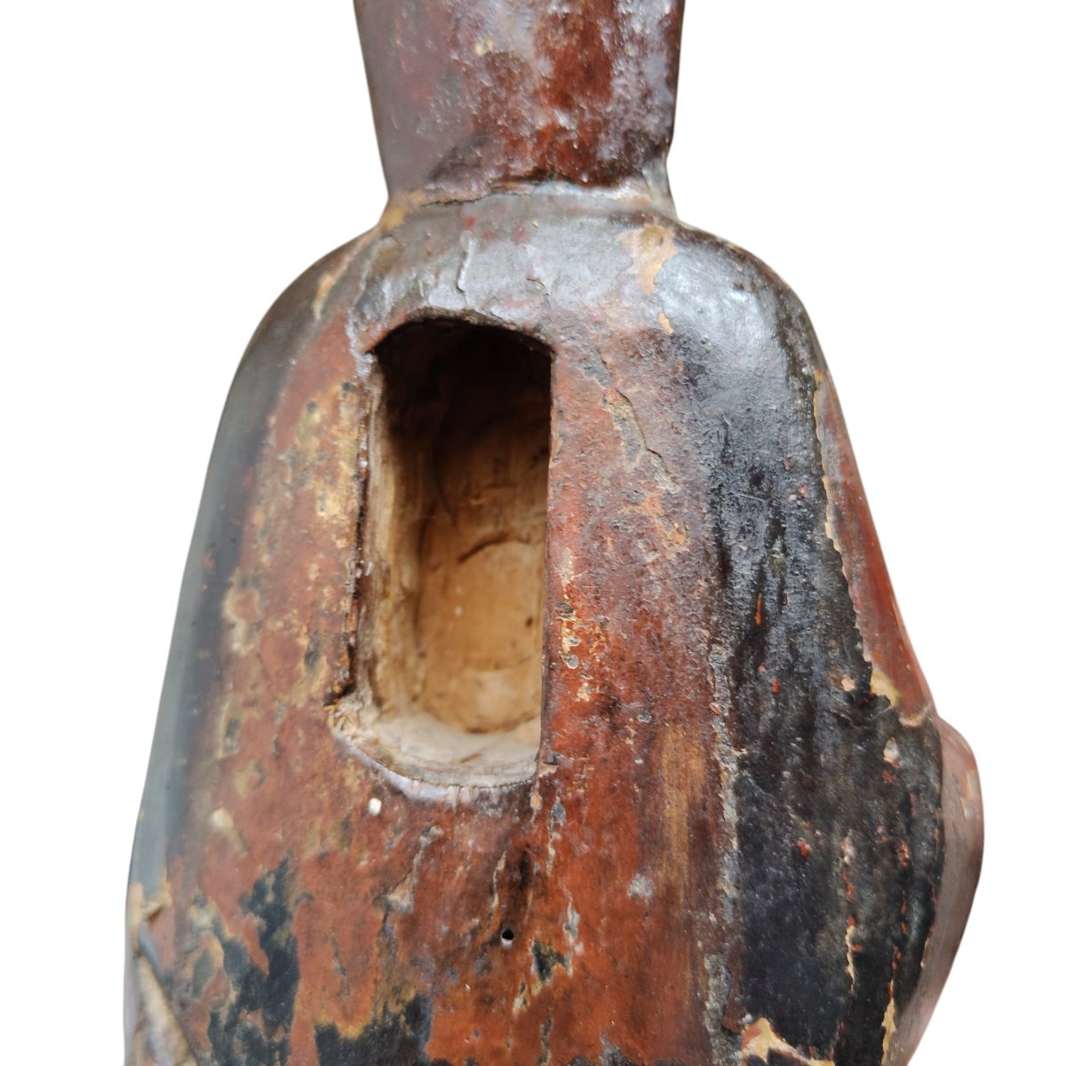 Bodhisattva En Bois Polychrome Dorée XVIIIe Siècle-photo-6