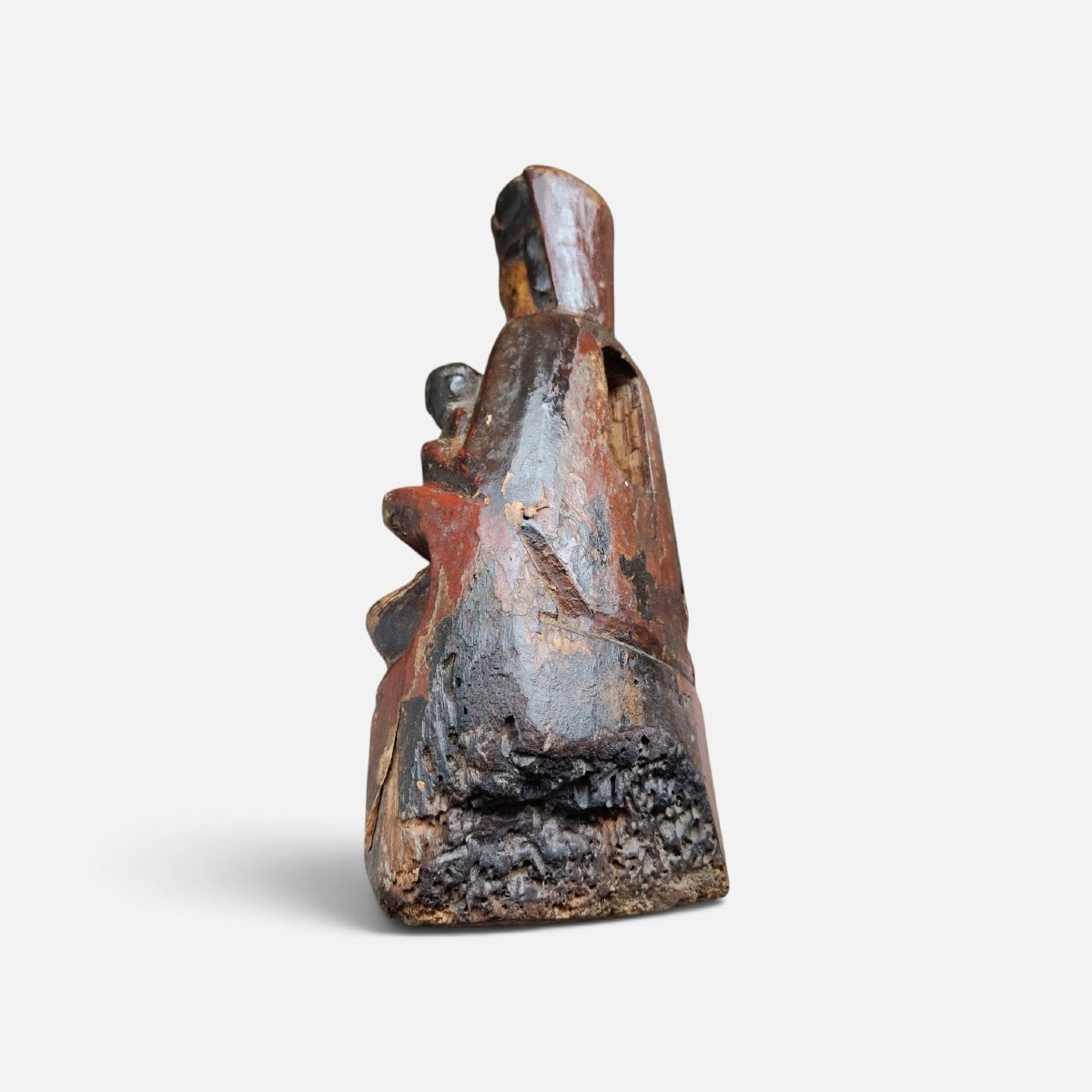 Bodhisattva En Bois Polychrome Dorée XVIIIe Siècle-photo-7