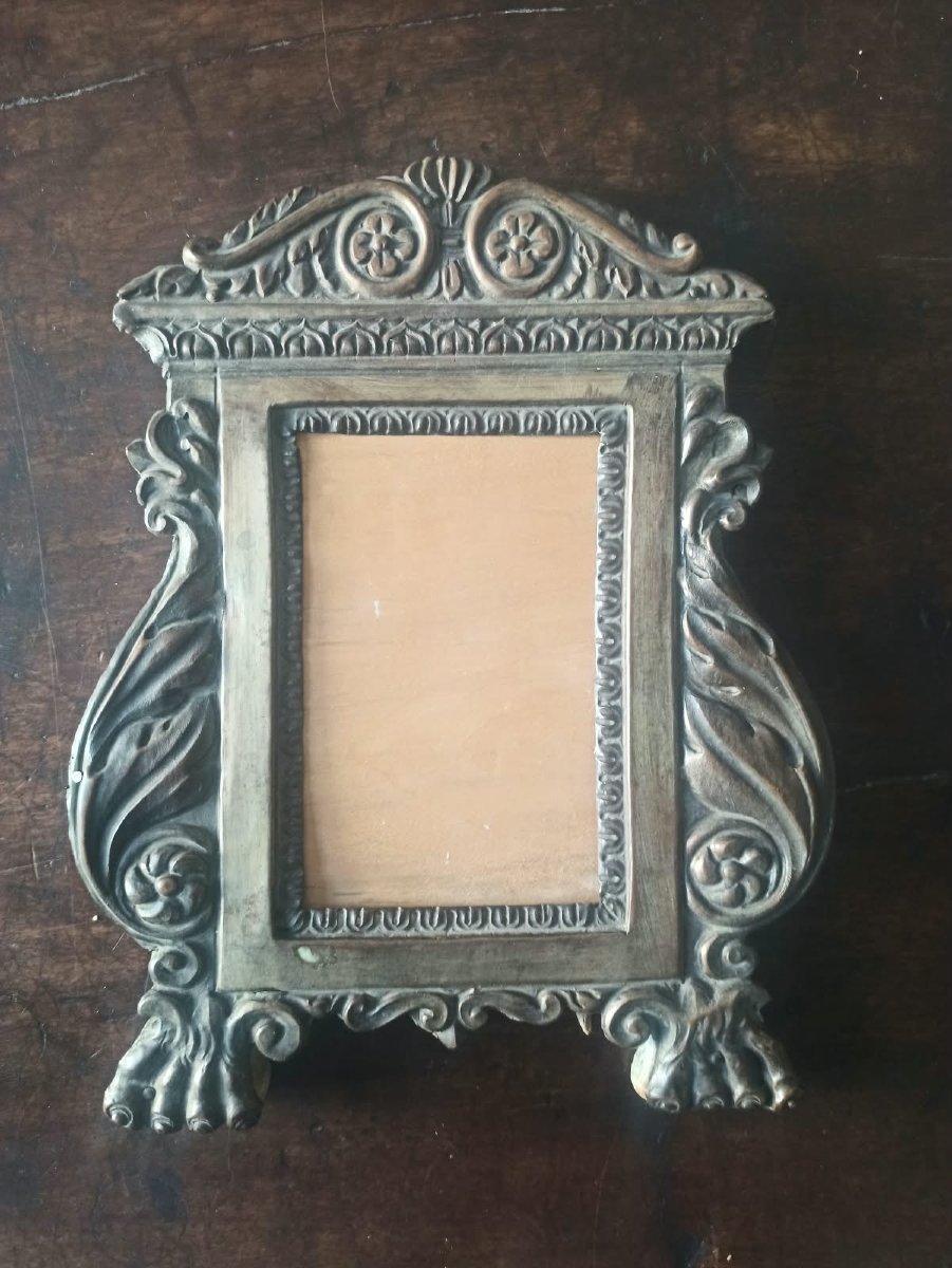 A Beautiful Pair Of Piedmontese Baroque Cartagloria Made Of Wood Covered With Silver-plated Copper-photo-3