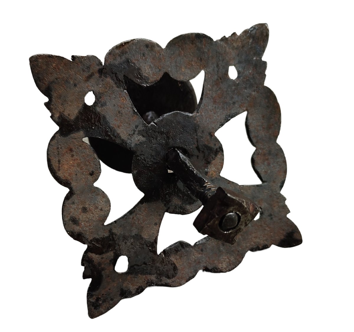 Wrought-iron Door Knob With An Openwork Rosette-photo-1
