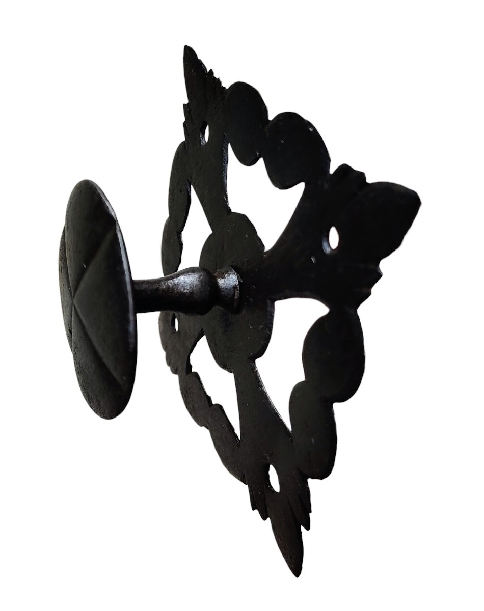 Wrought-iron Door Knob With An Openwork Rosette