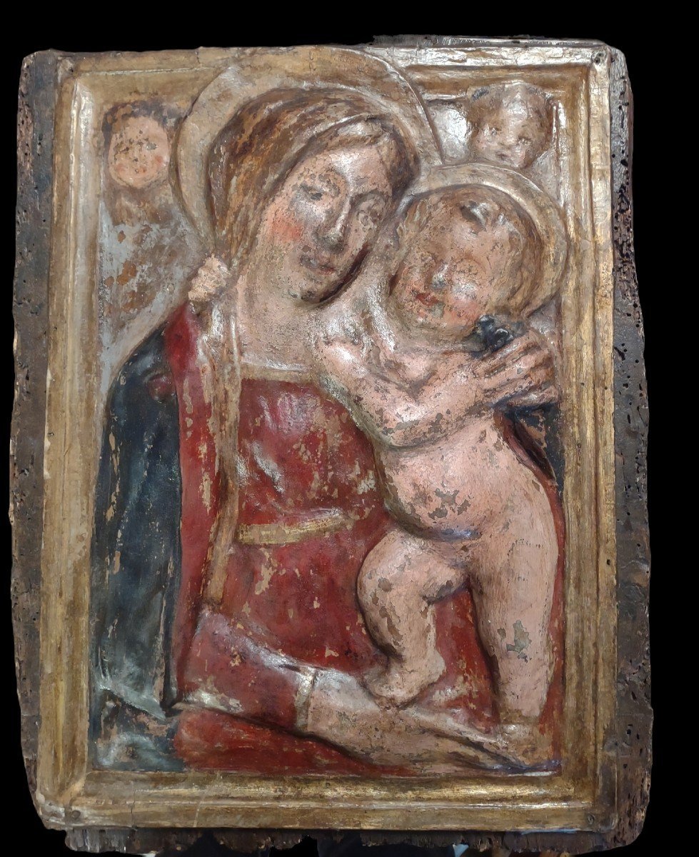 Haut-relief En Papier Mâché Italie XVIIe Siècle-photo-2