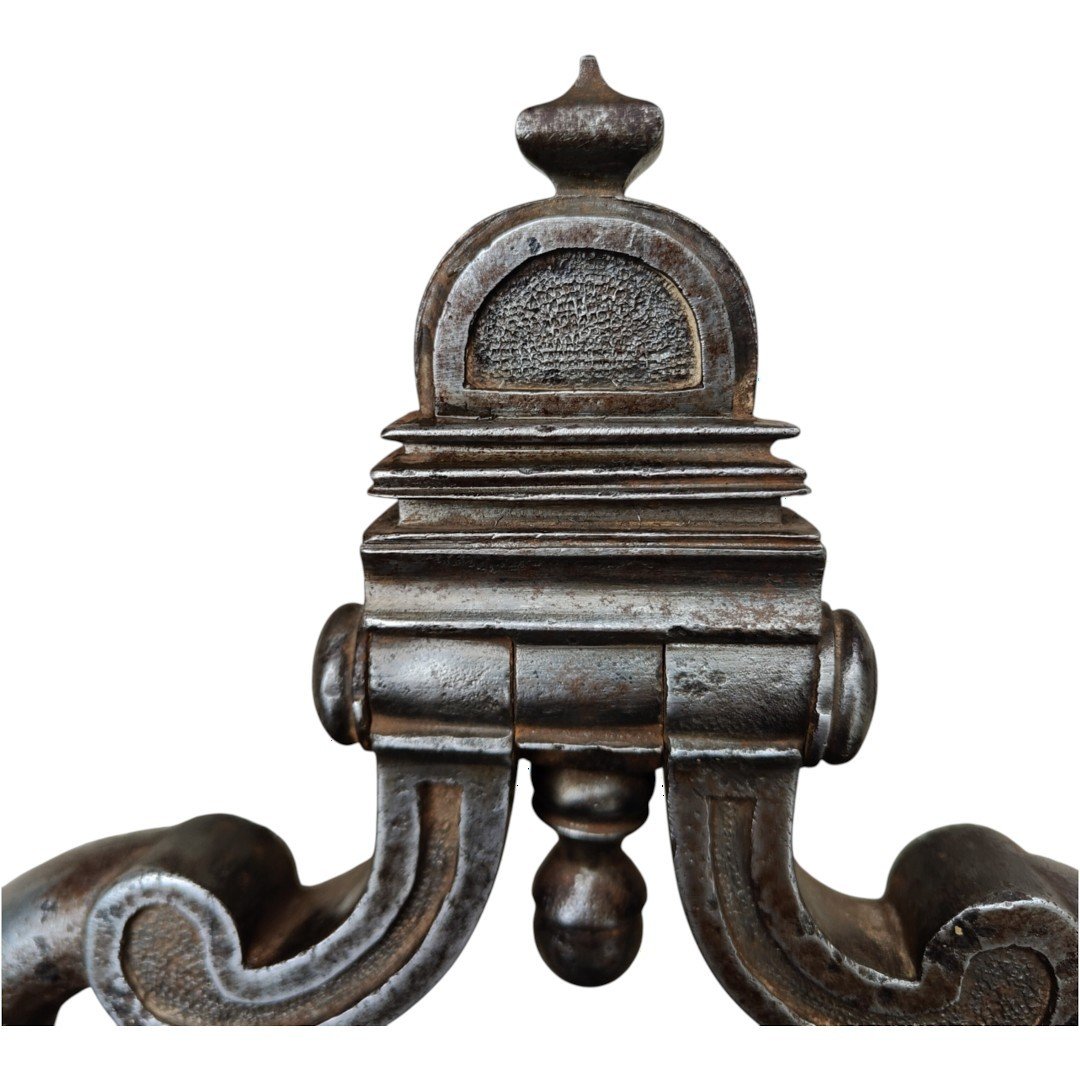 Heurtoir de porte en fer forgé XVIIIe siècle-photo-3