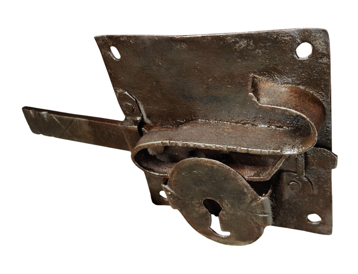 Early 18th-century Wrought-iron Door Lock-photo-3