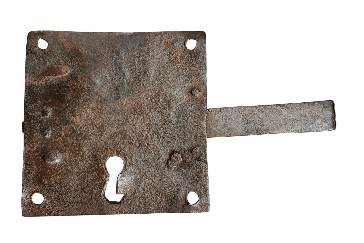 Early 18th-century Wrought-iron Door Lock-photo-4