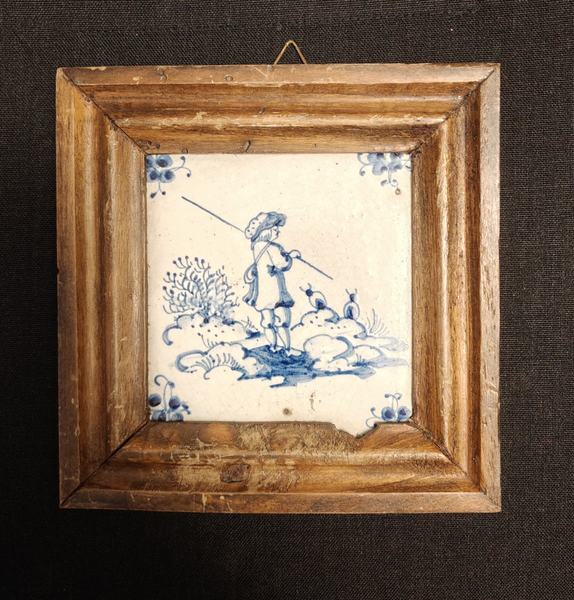 18th-century Delft Earthenware Tile – Soldier-photo-2