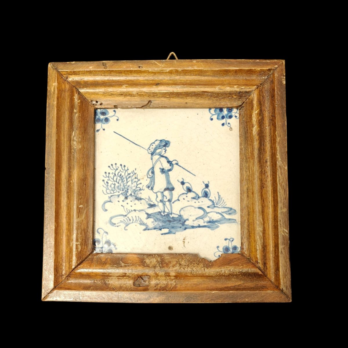 18th-century Delft Earthenware Tile – Soldier