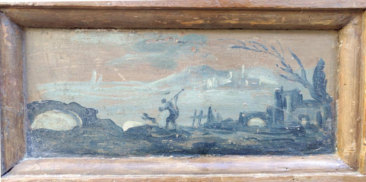  Neapolitan Doors Painted On  Both Sides Eighteenth Century-photo-7