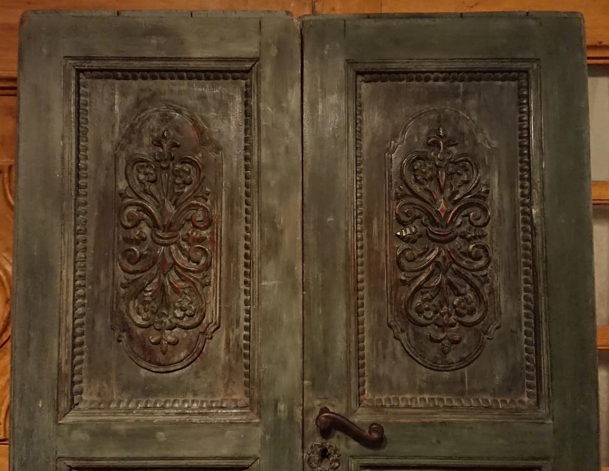 Entrance Gate Carved And Painted Eighteenth Century-photo-3