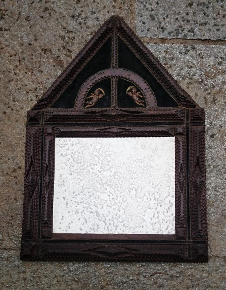 Mirror Carved Wood Early Nineteenth Century