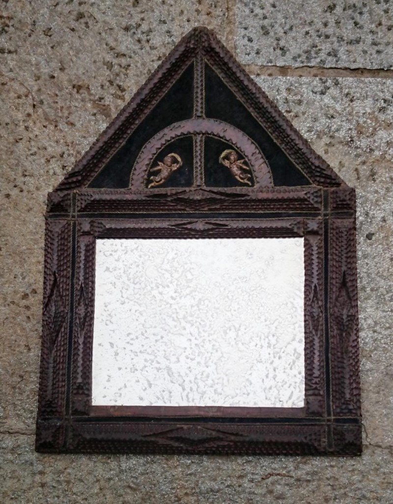 Miroir En Bois Sculpté Début XIXe Siècle-photo-3