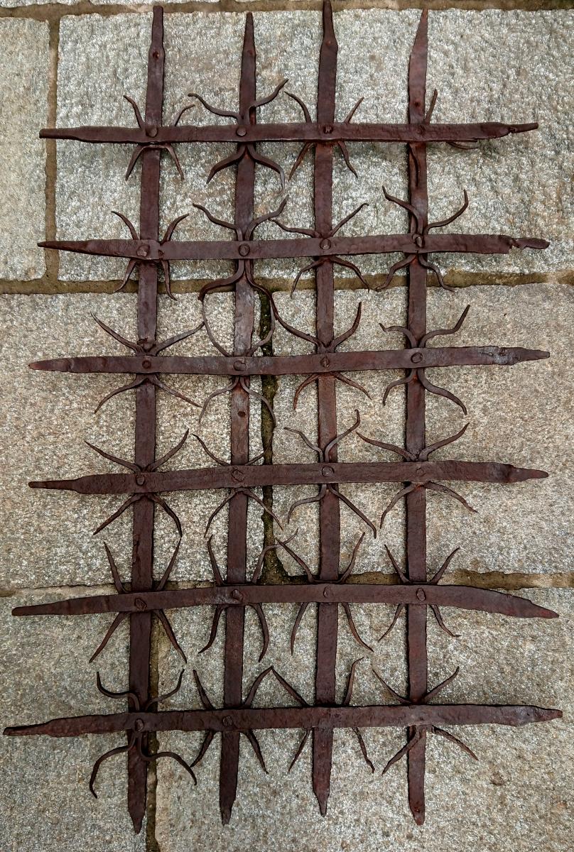 Grille Italienne En  Fer Forgé XVe Siècle