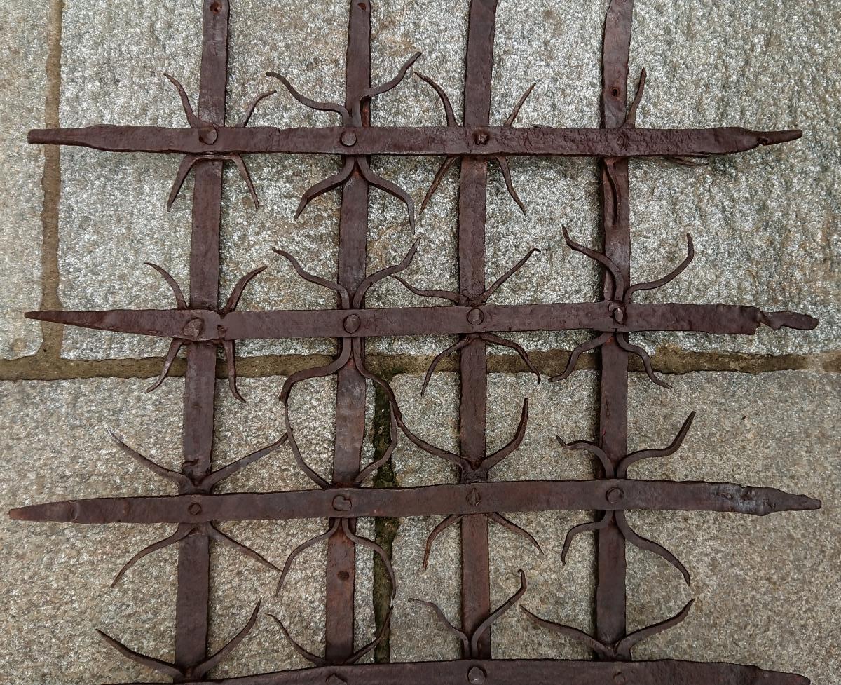 Grille Italienne En  Fer Forgé XVe Siècle-photo-3