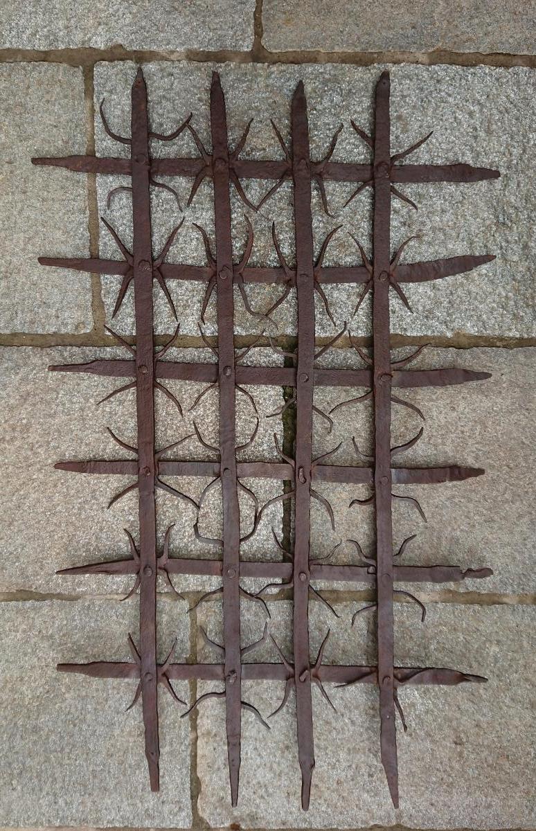 Grille Italienne En  Fer Forgé XVe Siècle-photo-4