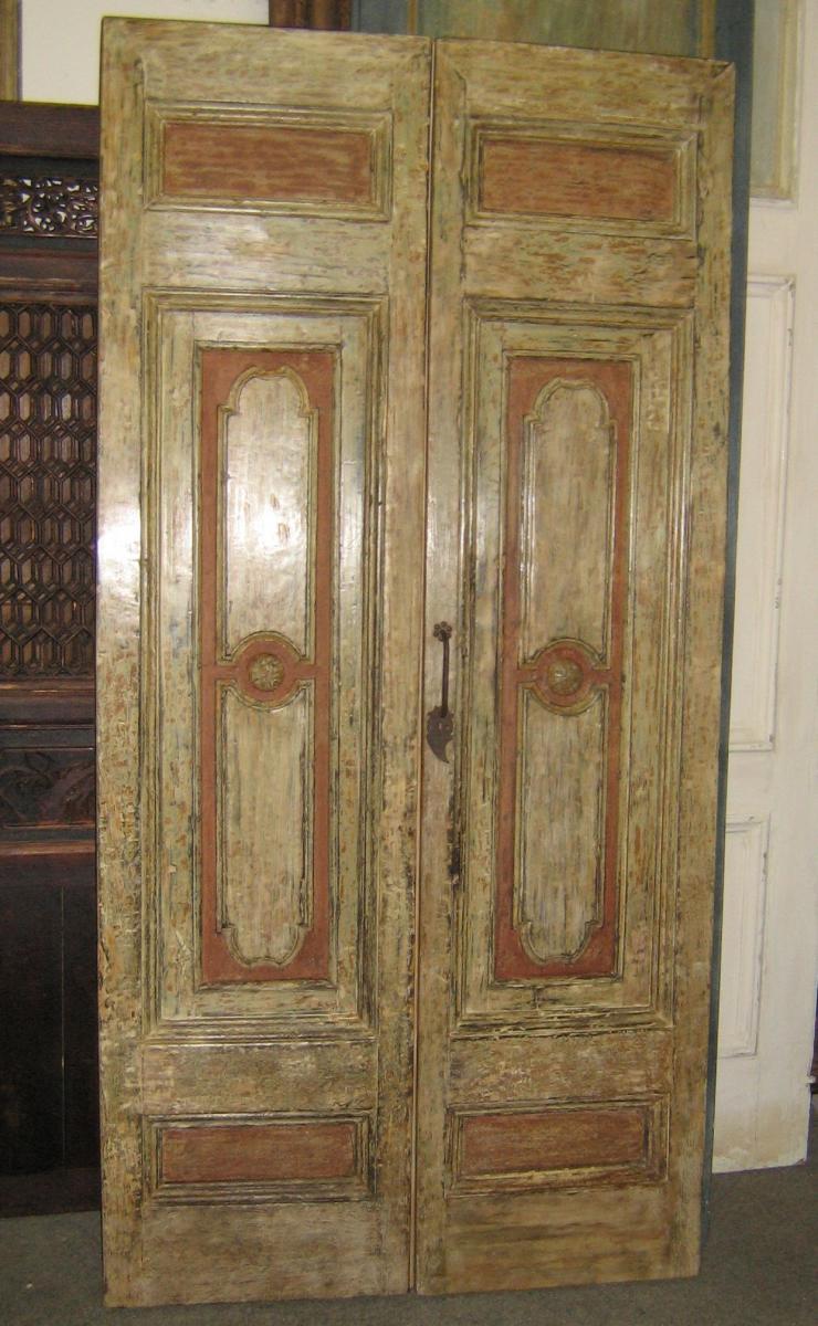 Pair Of Doors In Painted Chestnut