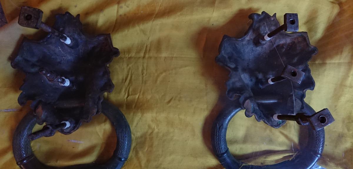 Pair Of Large Knockers Zoomorphes Eighteenth Century-photo-3