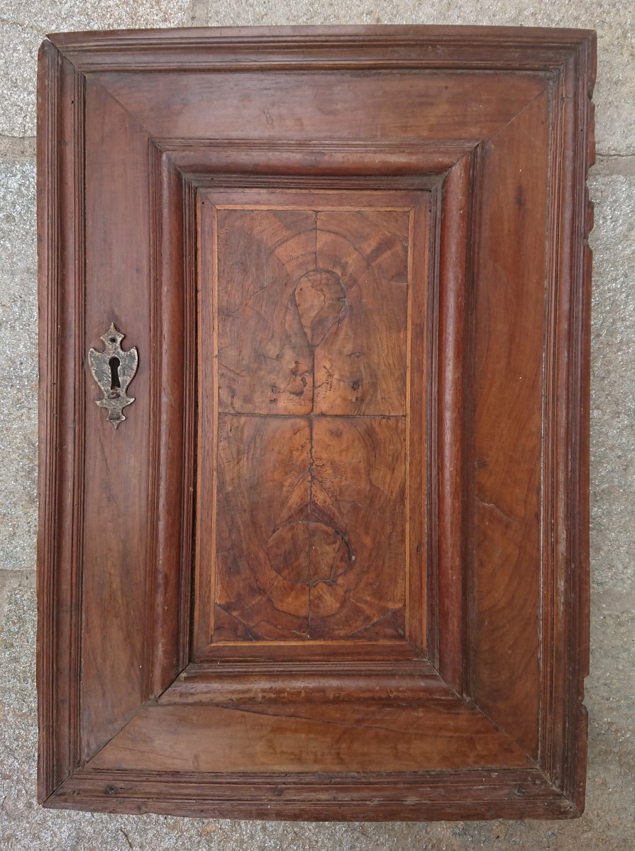 Small Door Walnut Wood Root Seventeenth Century-photo-2