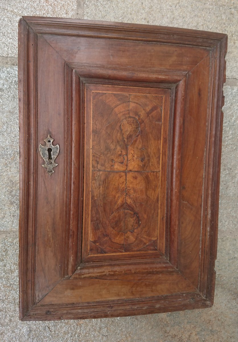 Small Door Walnut Wood Root Seventeenth Century-photo-3
