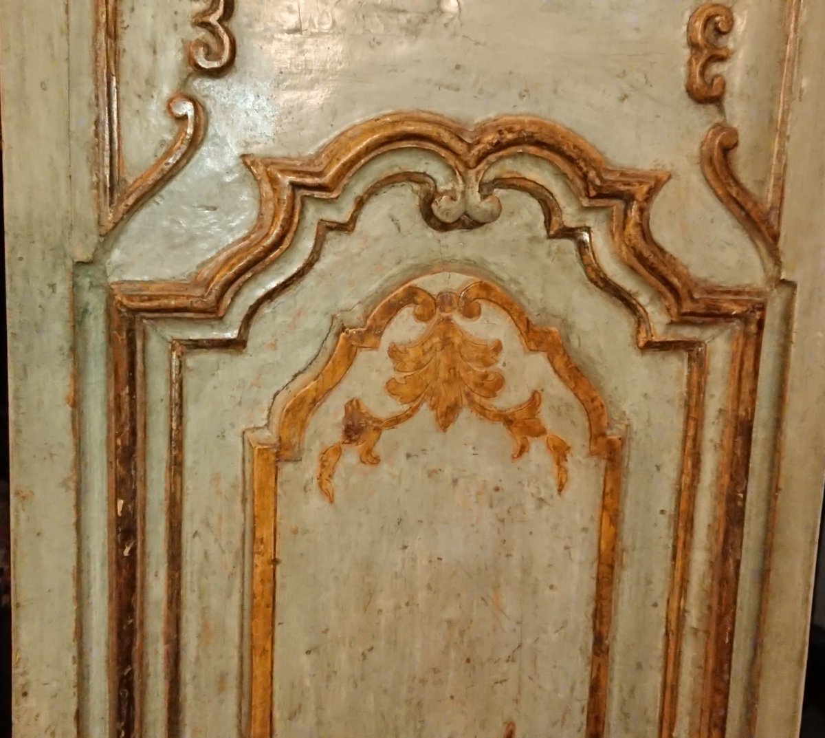 Porte Italienne Laquée  Et Dorée Venant d'Un Important Palais Romain-photo-4