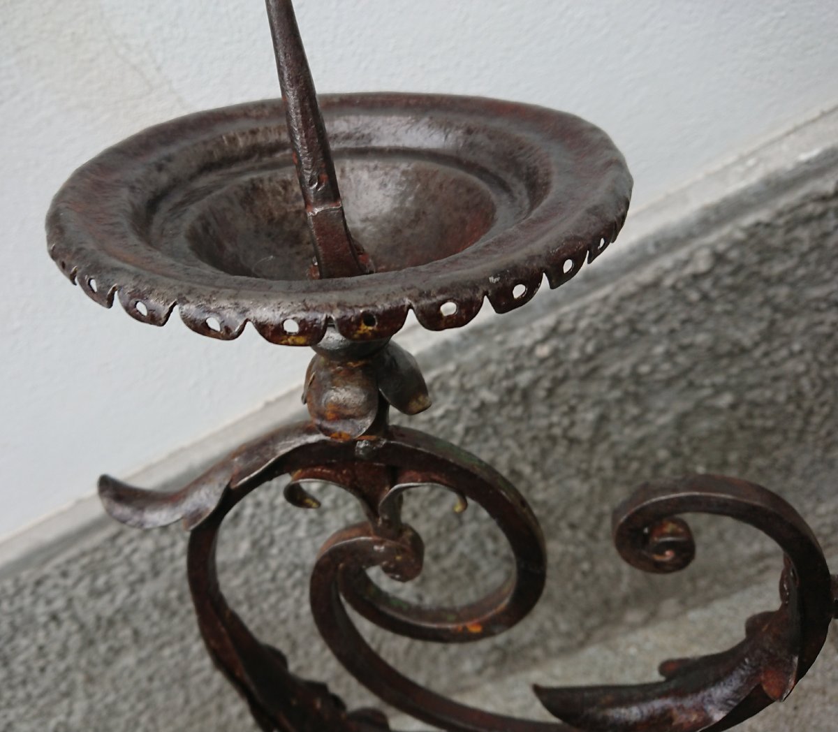 Pair Of Wrought Iron Light Arms-photo-2