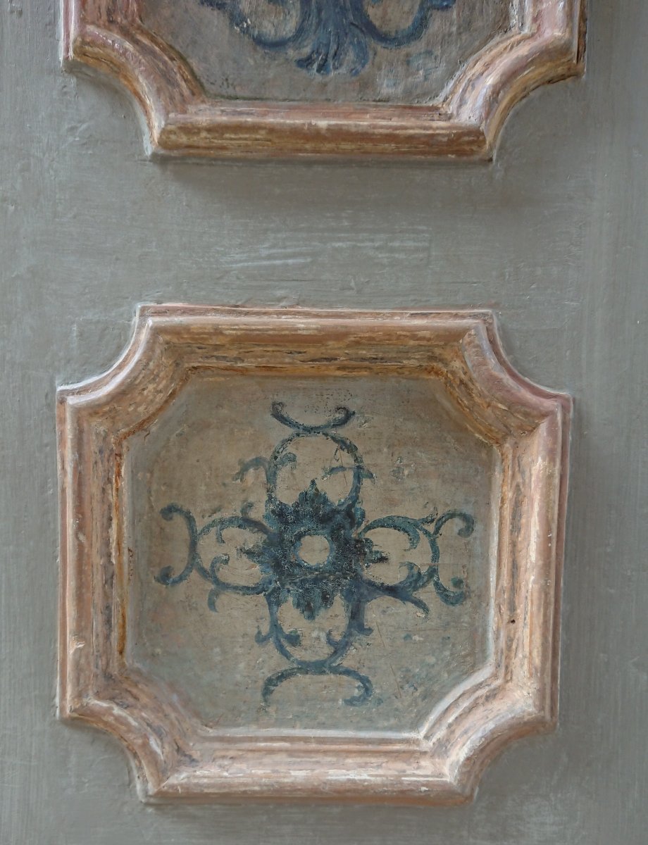 Pair Of Neapolitan Doors Painted XVIIth Century-photo-3