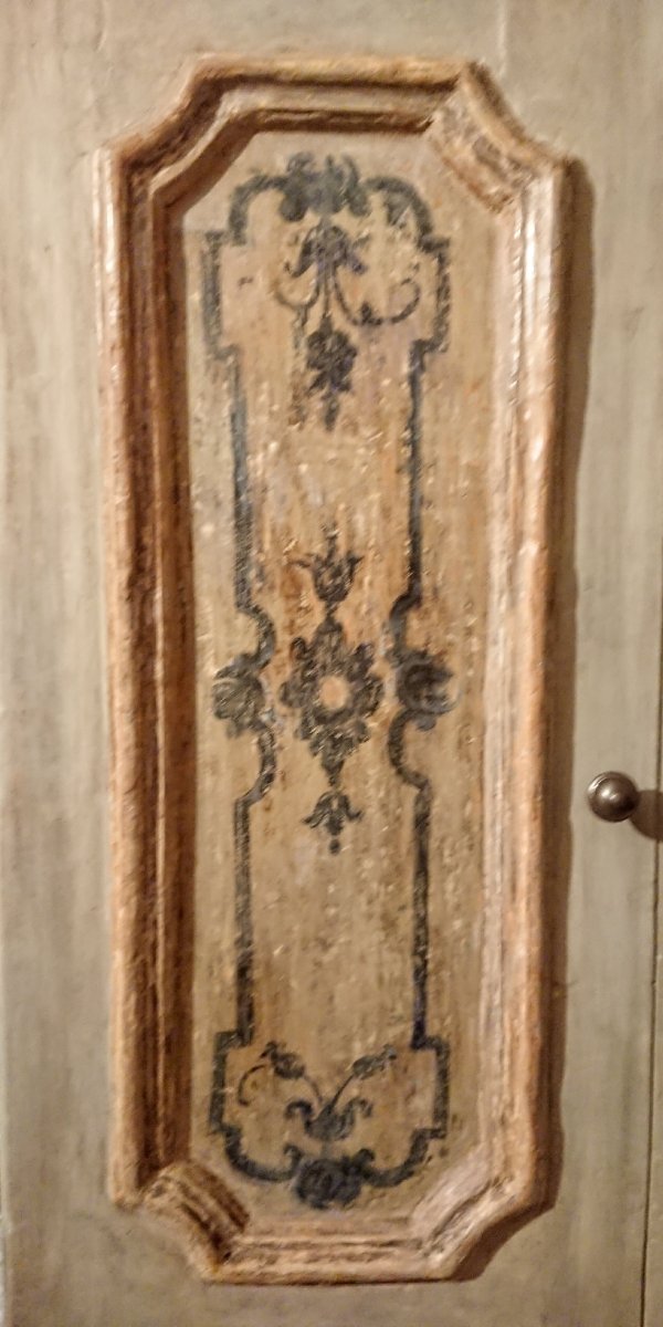 Pair Of Neapolitan Doors Painted XVIIth Century-photo-5