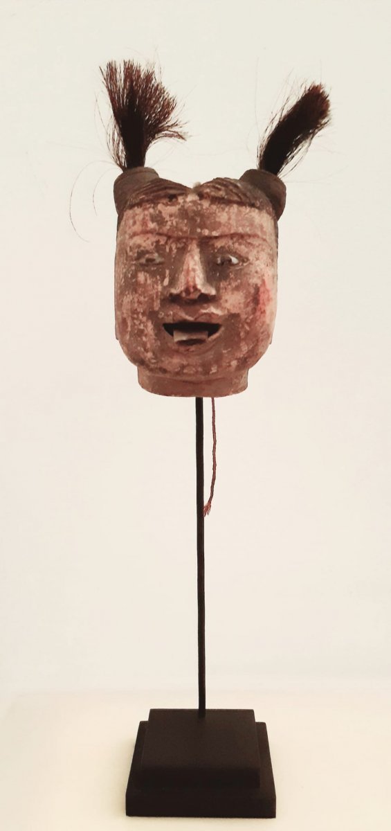 Head Wooden Marionette Ethnicity Lanna-photo-3