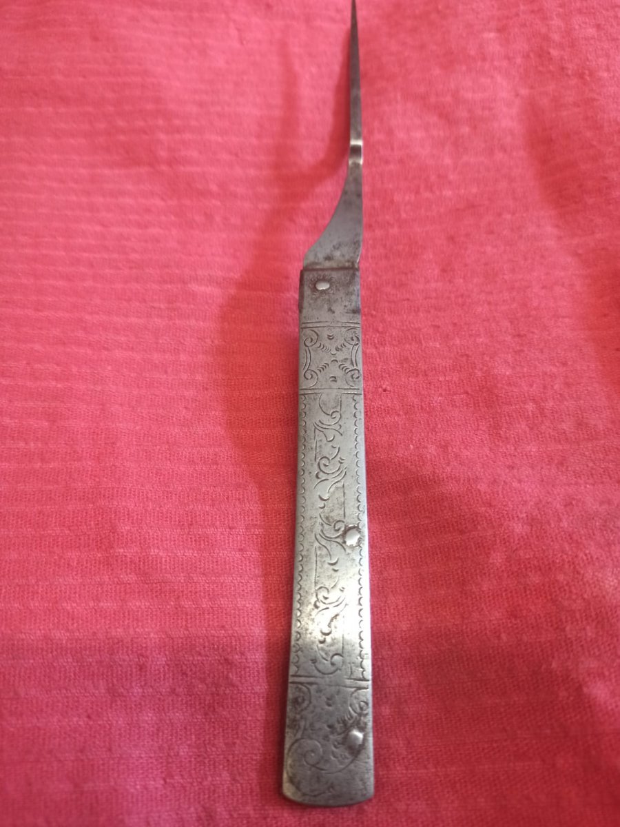 Set De Couteau Et Forchette En Fer Et Argent-photo-2