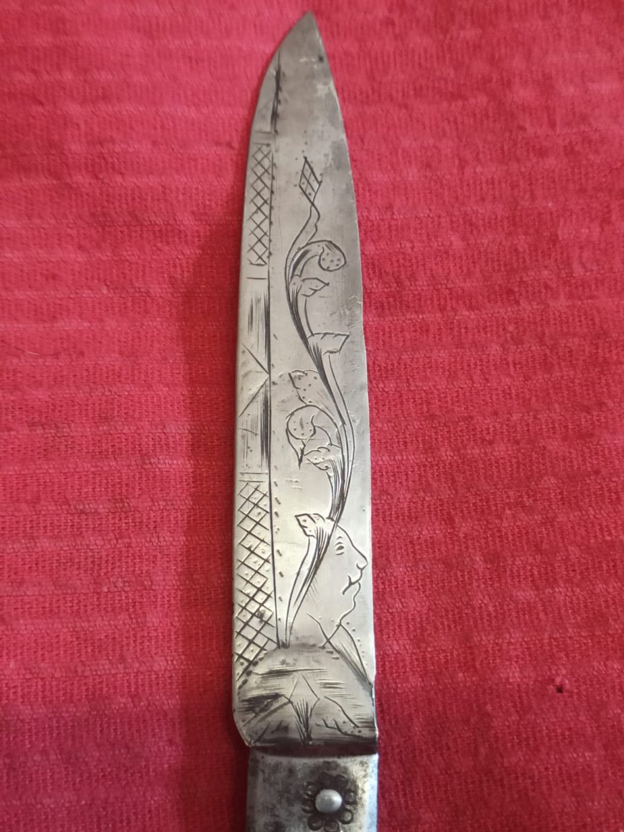 Set De Couteau Et Forchette En Fer Et Argent-photo-4