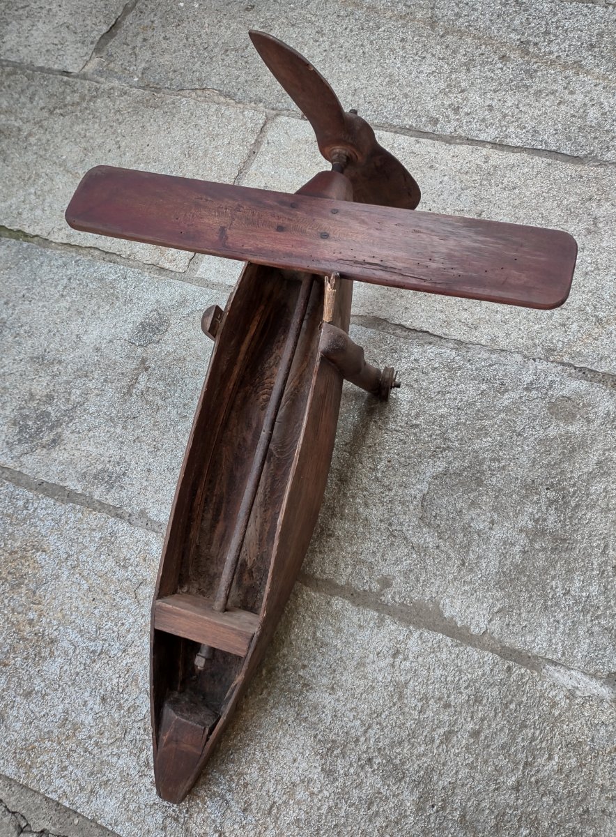 Wood And Iron Toy Plane-photo-2