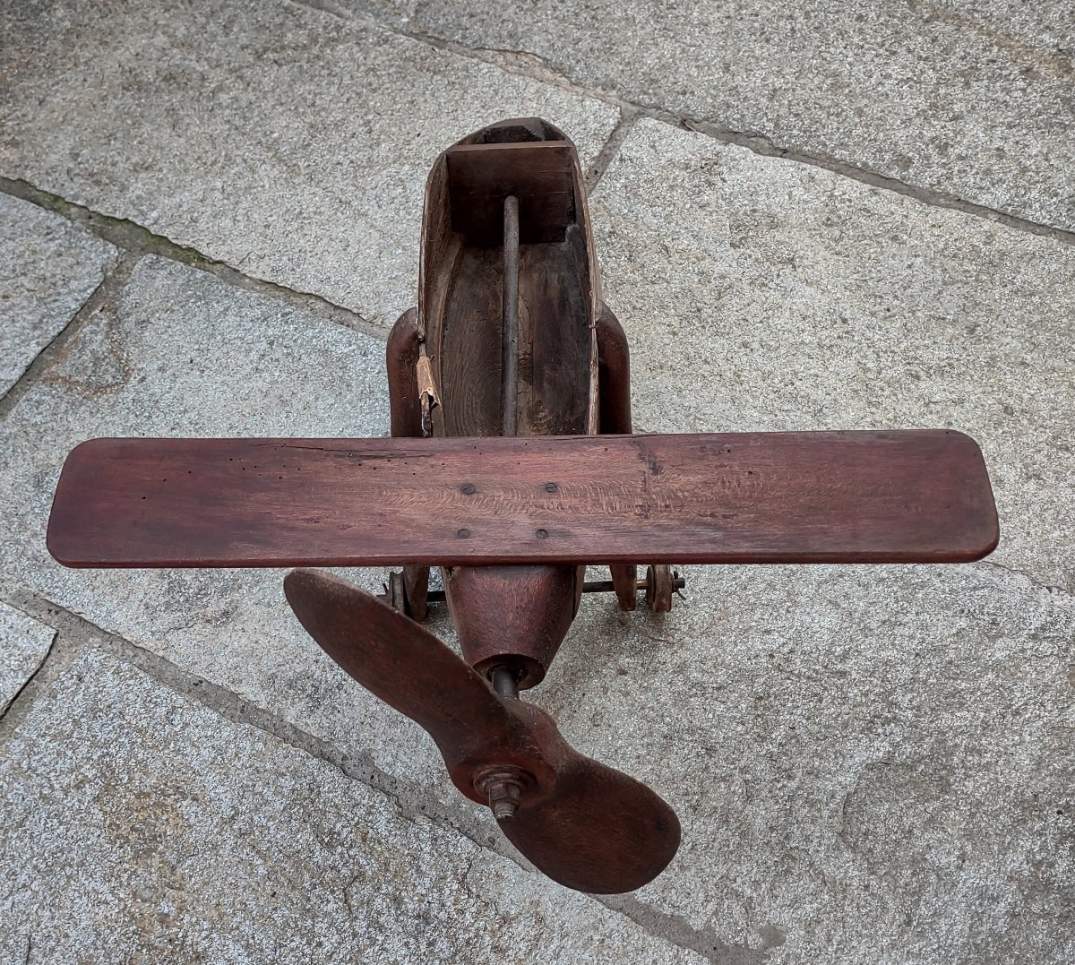Wood And Iron Toy Plane-photo-4