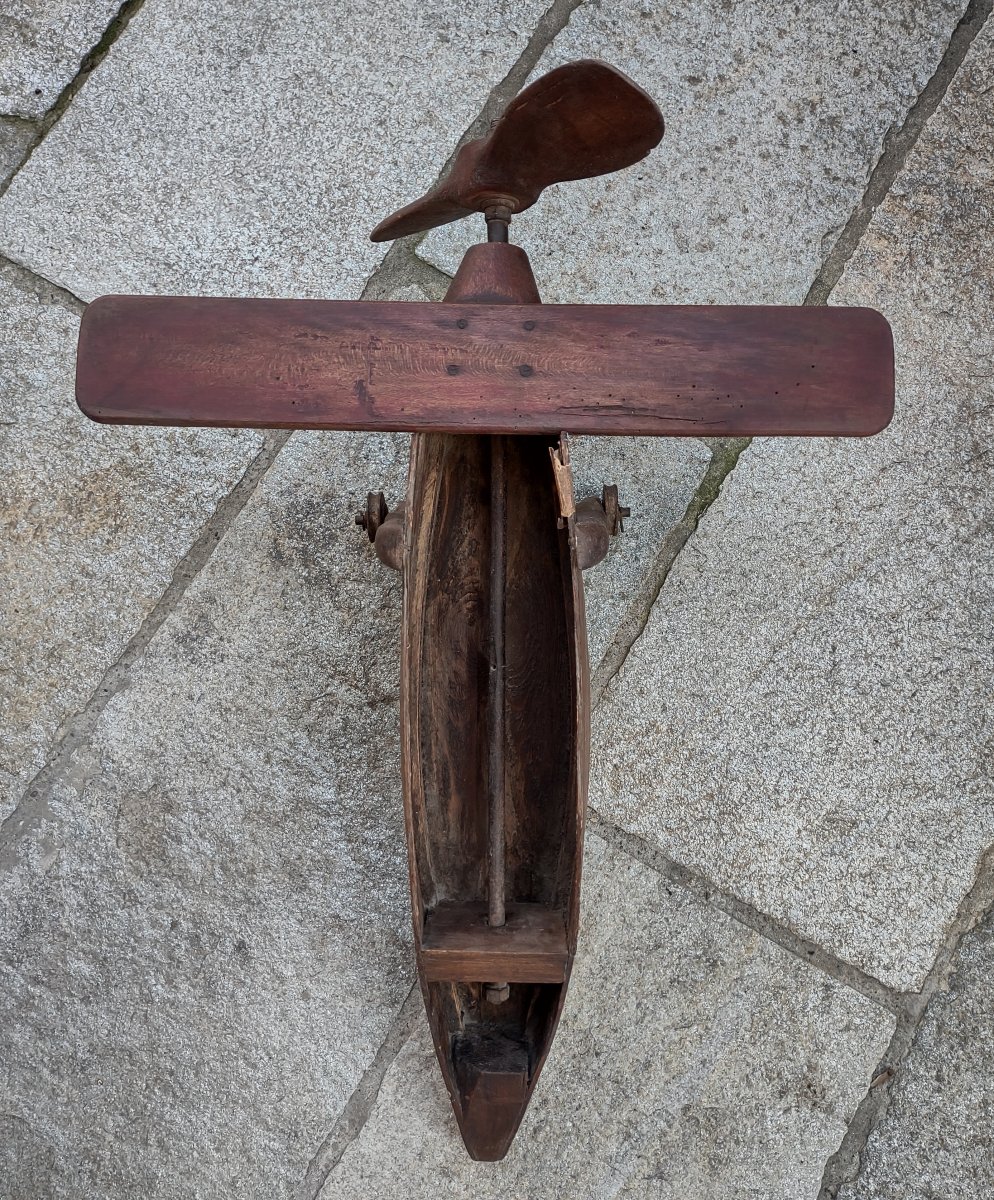 Wood And Iron Toy Plane-photo-2