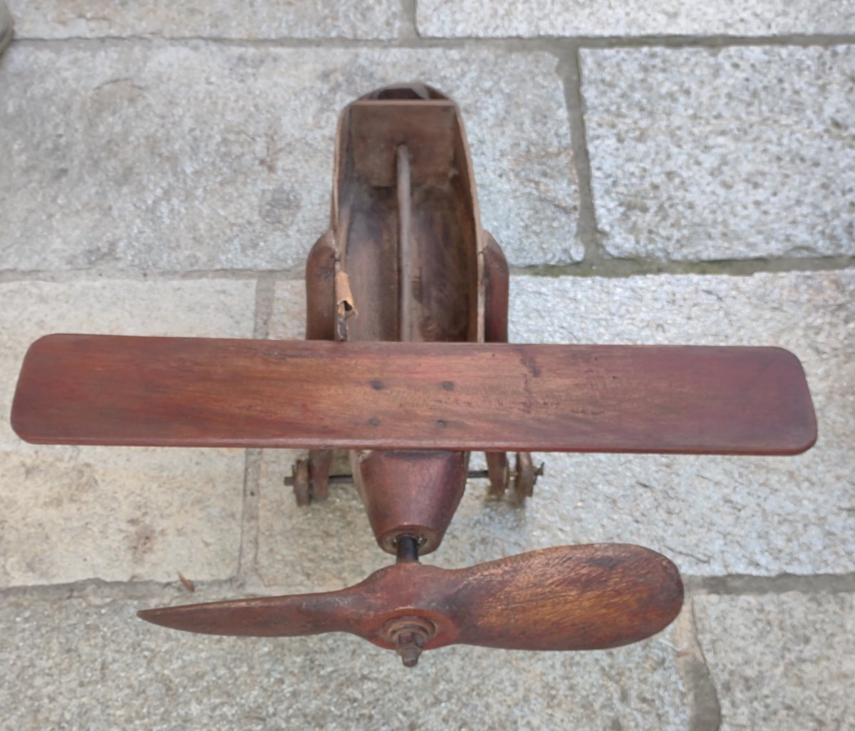 Wood And Iron Toy Plane-photo-5