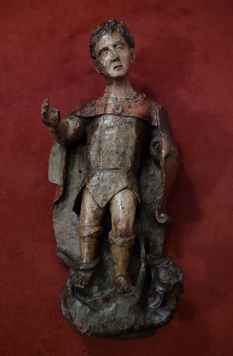 Sculpture Representative Saint George 15th Century-photo-2