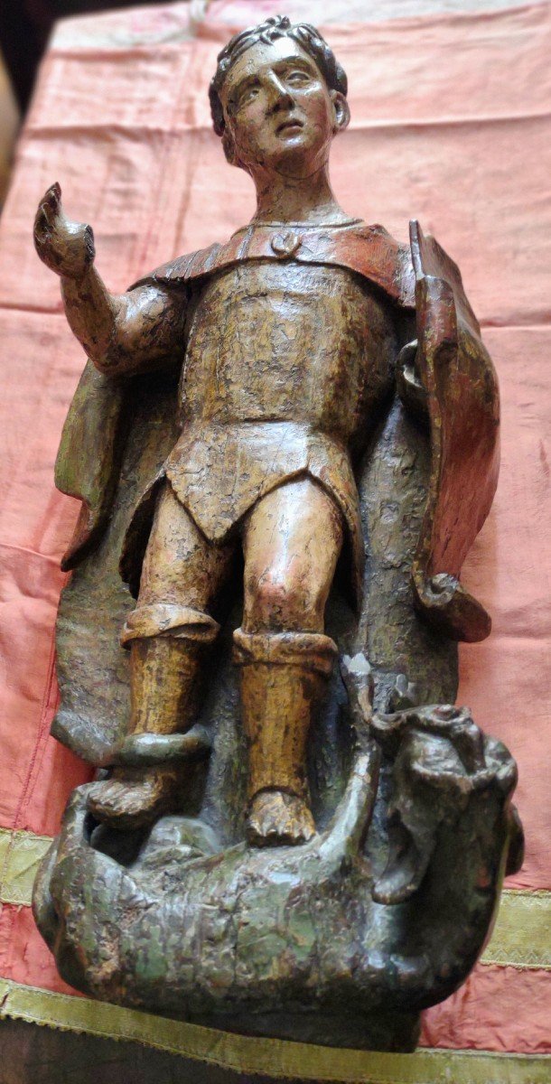 Sculpture Representative Saint George 15th Century-photo-1