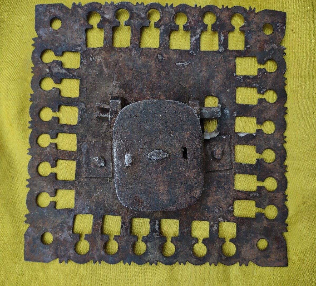 Sixteenth Century Wrought Iron Chest Lock-photo-1