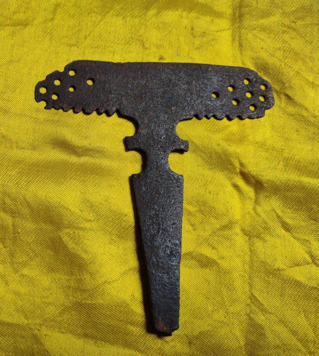 Rarity 2 Wrought Iron Tools For Scraping Leather-photo-3