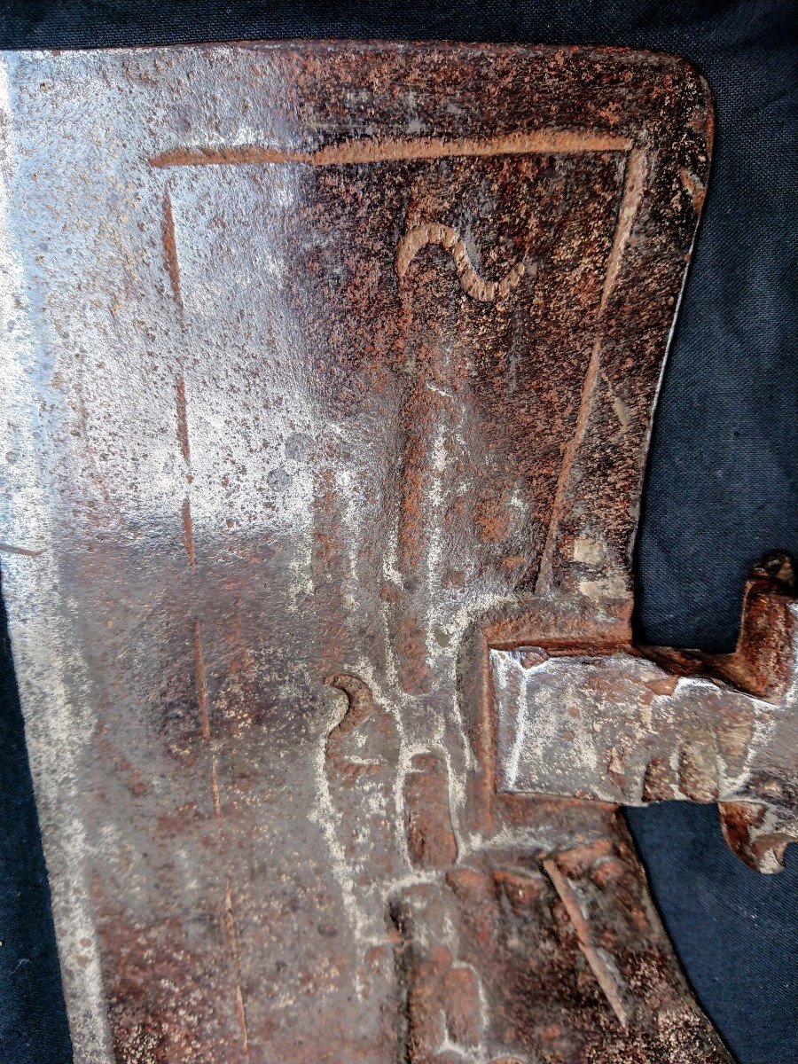 17th Century Wrought Iron Ax-photo-3